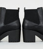 Black Chunky Platform Block Heel Chelsea Boots