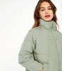 Petite Light Green Cropped Boxy Puffer Jacket